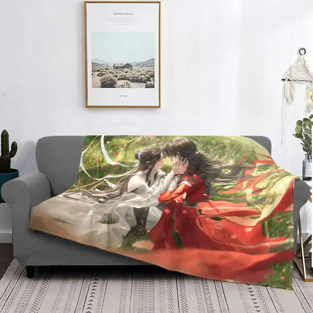 

Tian Guan Ci Fu Anime Blanket Lightweight Breathable Anti-pilling Flannel Knee Blankets Durable Long-Lasting Bed Decor