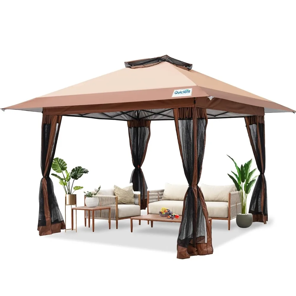

13'x13' Pop up Gazebo Canopy Tent, One Person Set up Portable Instant Folding Shelter, Outdoor Canopy Tent, Customized
