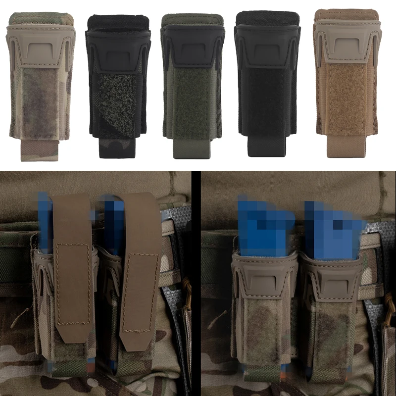 

Тактический чехол для магнитов 9 мм для Glock 17 19, регулируемый чехол MOLLE с пылезащитной крышкой, сверхмощное снаряжение для страйкбола и охоты EDC