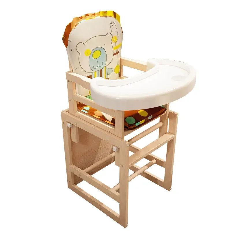 SeaMind baby dining chair solid wood multi-purpose baby chair baby learning table split table adjustable height