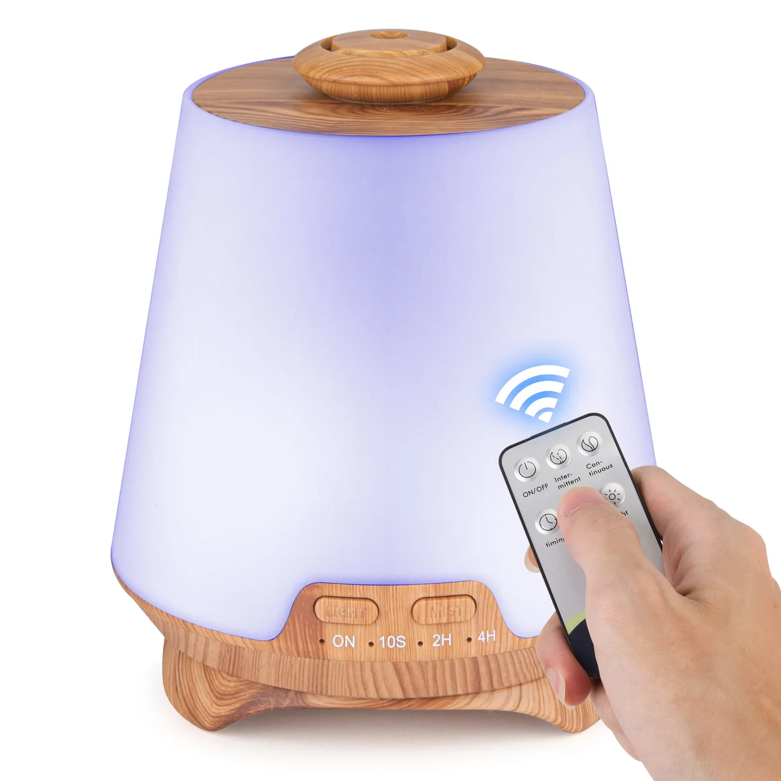 Wood Grain Aromatherapy Machine Humidifier Household Colorful Night Lamp Ultrasonic Aerosol Dispenser Essential Oil Diffuser
