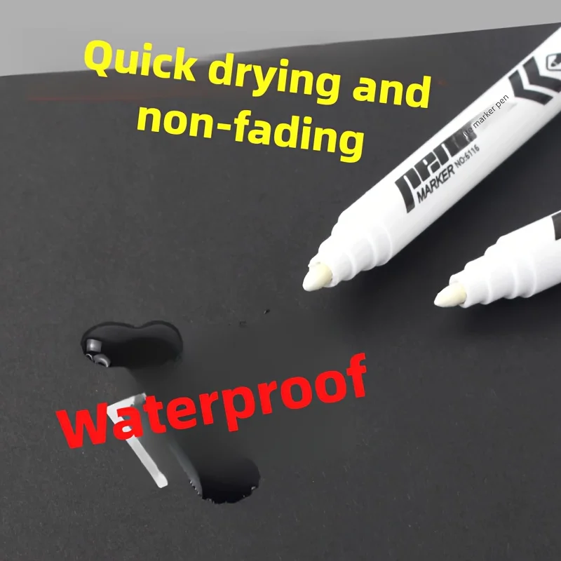 17 Pcs Acrylic Paint White Marker White Paint Pen for Rock Painting Stone Ceramic Glass Wood Tire Fabric Metal Canvas view 4