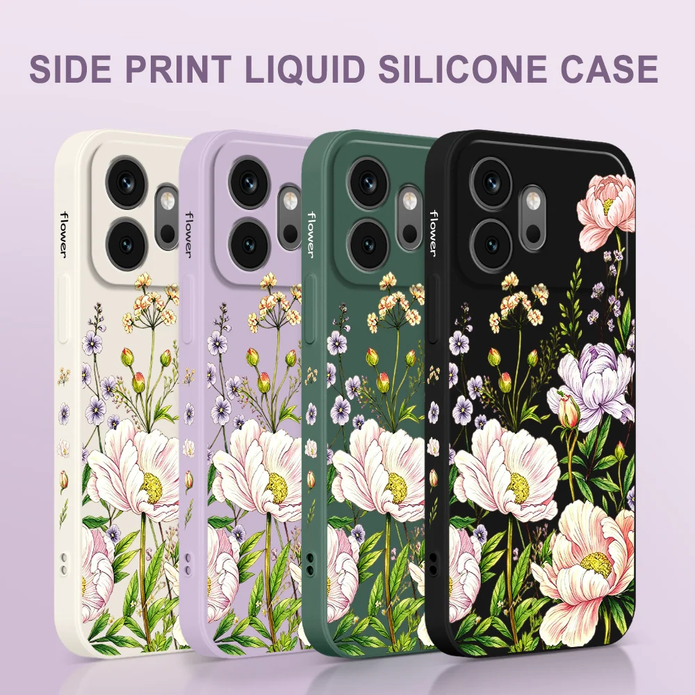 Funda de silicona suave con diseño de peonía para Huawei Honor 600 400 300 200 100 90 Pro Lite Smart Magic 8 7 4