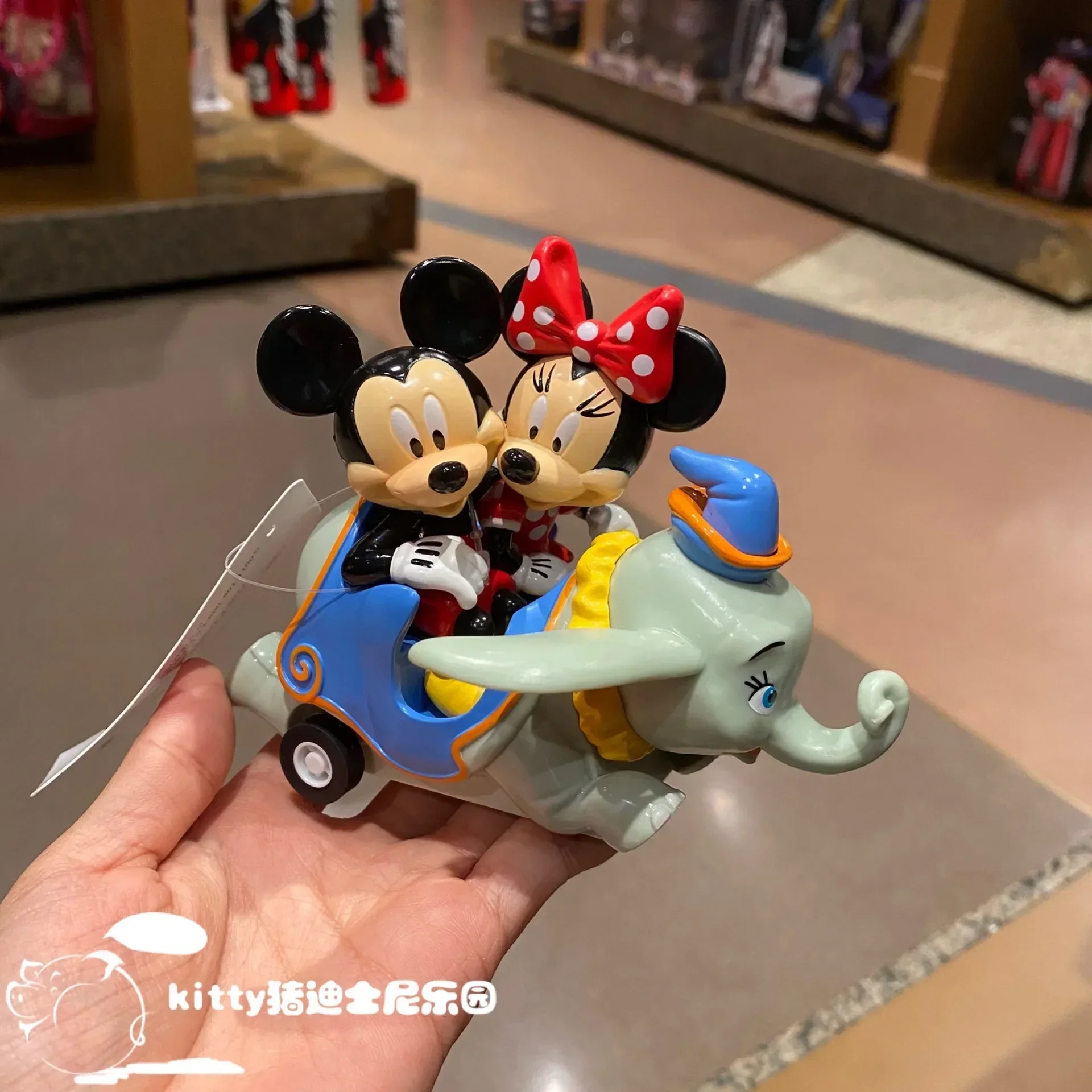 Disney Original Racing Sliding Toy Car Mickey Minnie Dumbo Stitch Anime Figure Model Dolls Kawaii Children Puzzle Surprise Gift