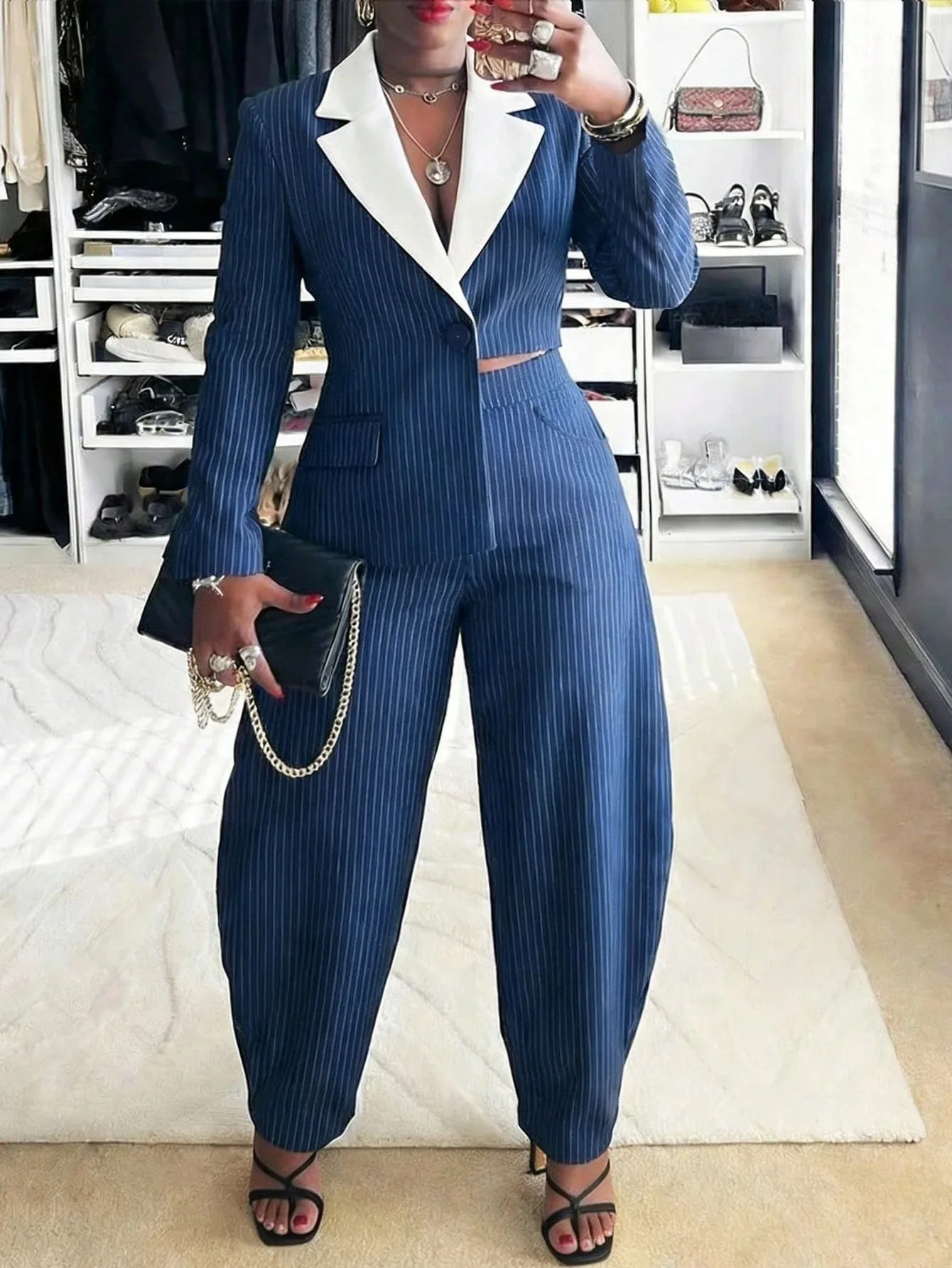 Women's Dresses Suit Gowns Elegant Sheer Lapel One Button Jacket Coat And Pants For Female Satin 2 Pieces Suit Customized W664