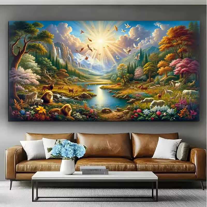 

5D DIY Diamond Painting Kit - Garden House View Design | Full Square/Round Drill Mosaic for Home Wall Decoration & Jewelry Cross