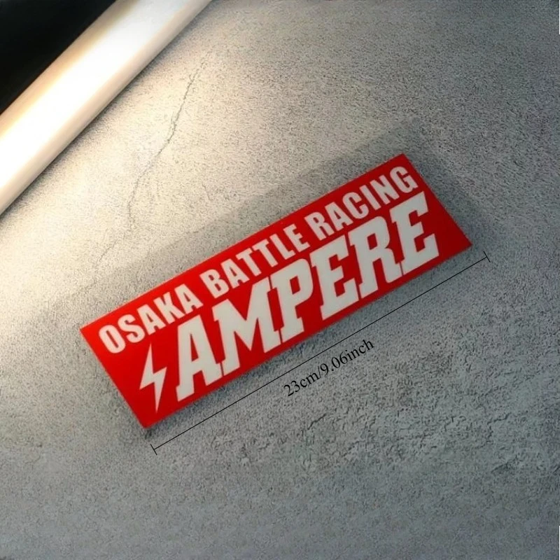 1PC Osaka Battle Racing AMP Flash Decal - Waterproof JDM Vinyl Sticker for Car Window Moto Body Decor