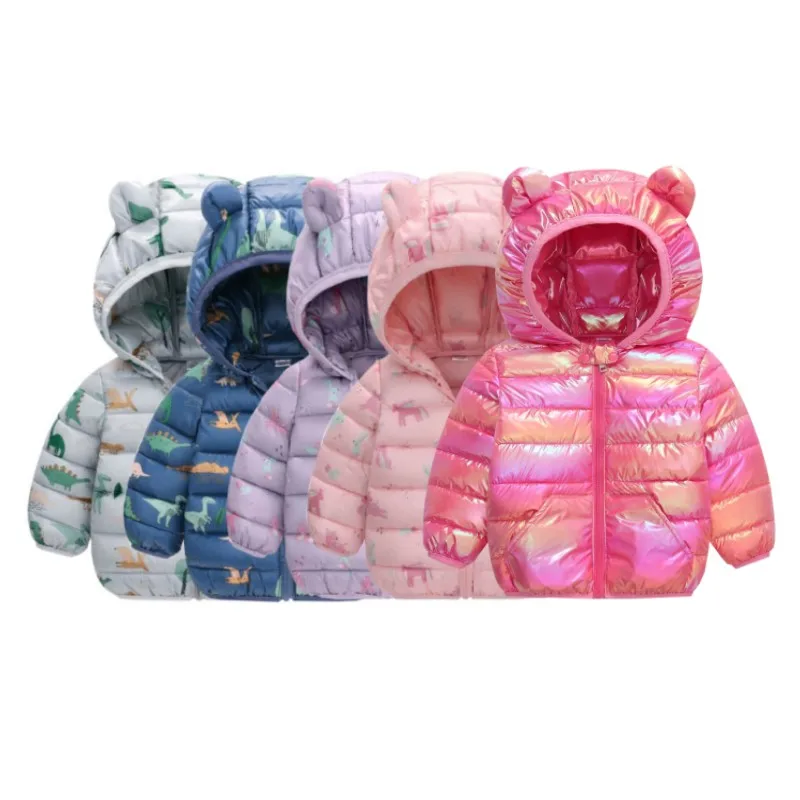 New Lightweight Down Jackets Autumn Outerwear Kids Girls Boys Baby Hooded Coats Winter Warm Clothing Christmas Birthday Gifts