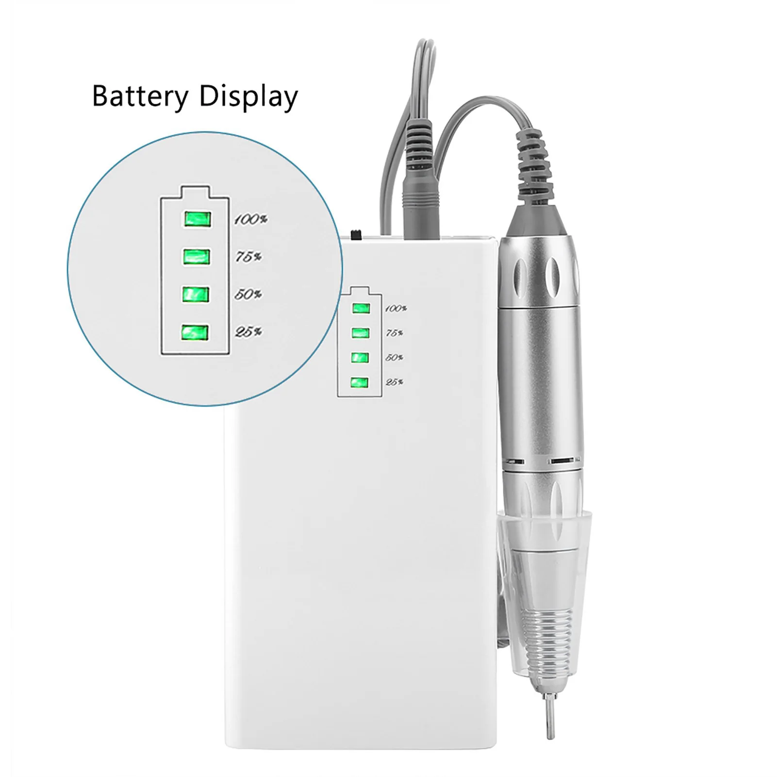 Profissional elétrica broca do prego lidar com 30000rpm broca da arte do prego handpiece arquivo polonês moagem máquina manicure broca acessório