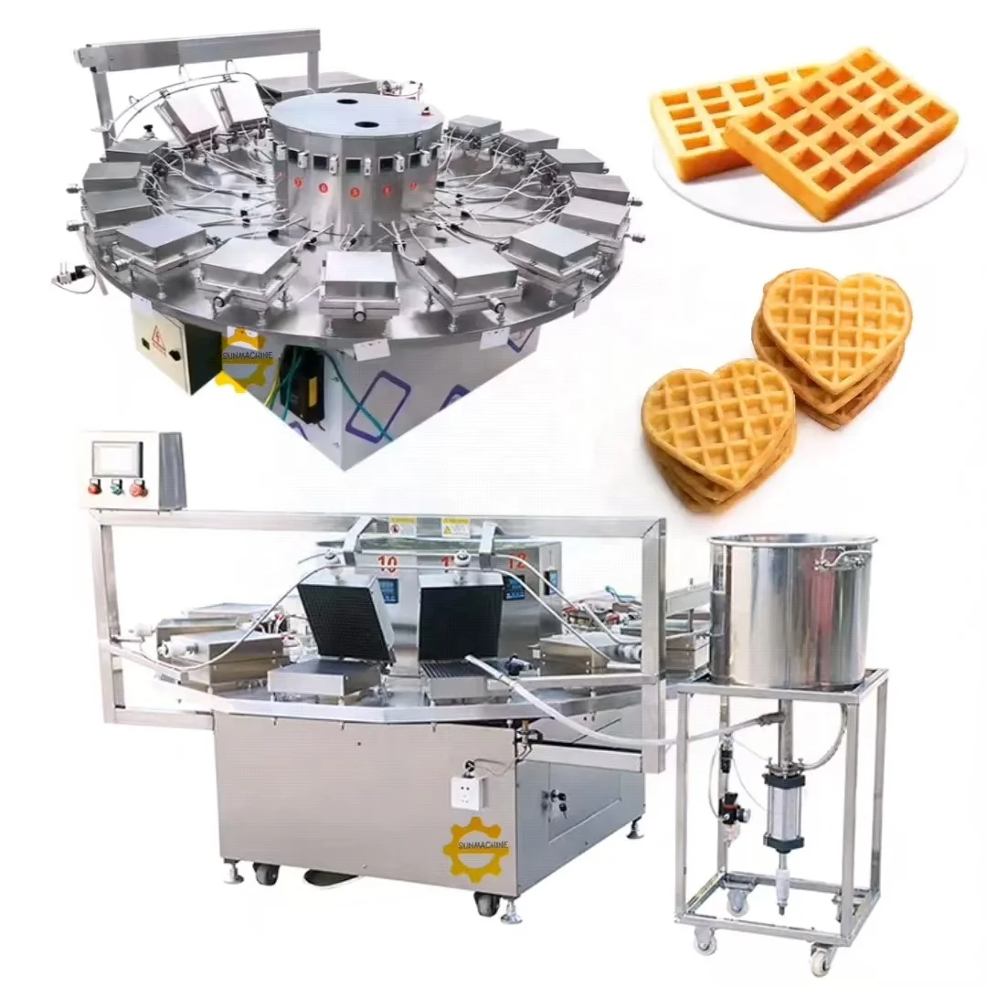 10 Heads Small Ice Cream Sugar Cone Make Waffer Baking Hong Kong Style Egg Snack Waffle Rotating Roll Machine Customized