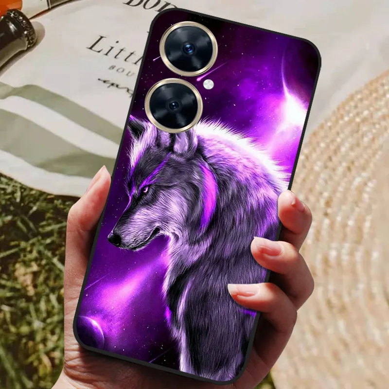 For Huawei Nova 11i Case Nova11i 11 i Black Wolf Soft TPU Silicone Back Cover For Huawei Nova 11i MAO-LX9 Phone Case Funda Coque