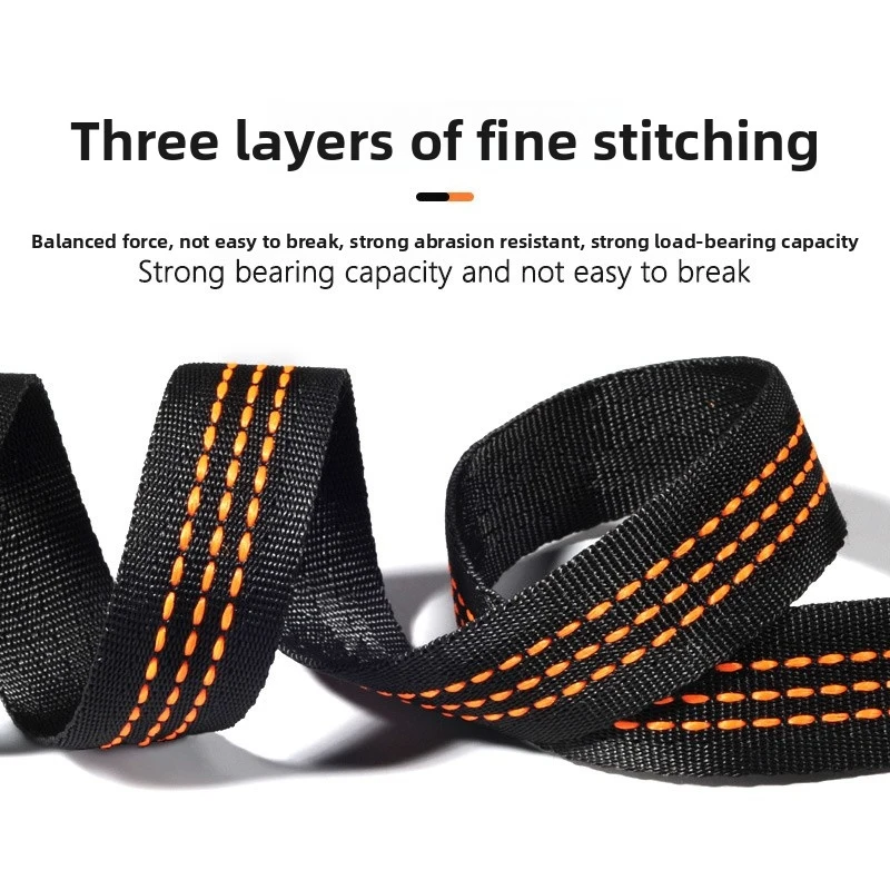 New Outdoor Hammock Special Straps 5+1 High Ring Load-Bearing Reinforced High-Strength Polyester Camping Extension Strap Camp