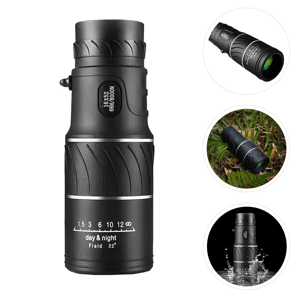 

1Set High Resolution Monocular 16x52 Single-Tube Telescope Low Light Night Vision Portable for Outdoor Adventure Concerts