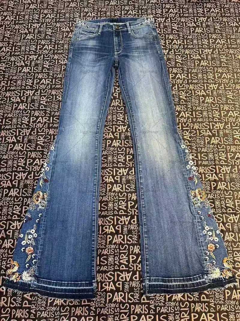 جديد الشارع الشهير Harajuku خمر Y2K عادية فضفاض مستقيم واسعة الساق السراويل النساء خمر الهيب هوب العصرية المتضخم غسل الجينز #3