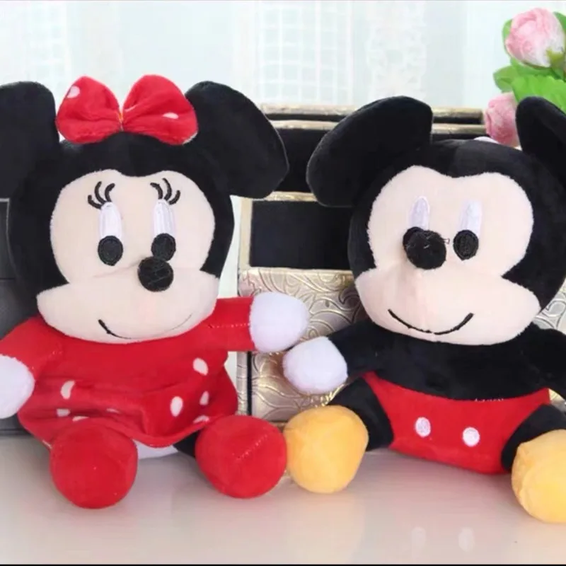 Disney Mickey Mouse Doll Minnie Mouse Plush Toys Kawaii Mickey Plush Doll Cartoon Anime Elf Stuffed Doll Girls Birthday Gift Toy