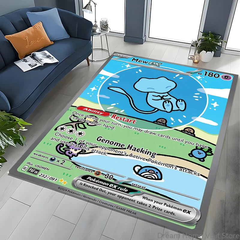 

Japanese Anime Pokemon Card Area Carpet for Living Room Home Decor Sofa Table Kids Rug Non-slip Chair Lounge Floor Mat Potdemiel