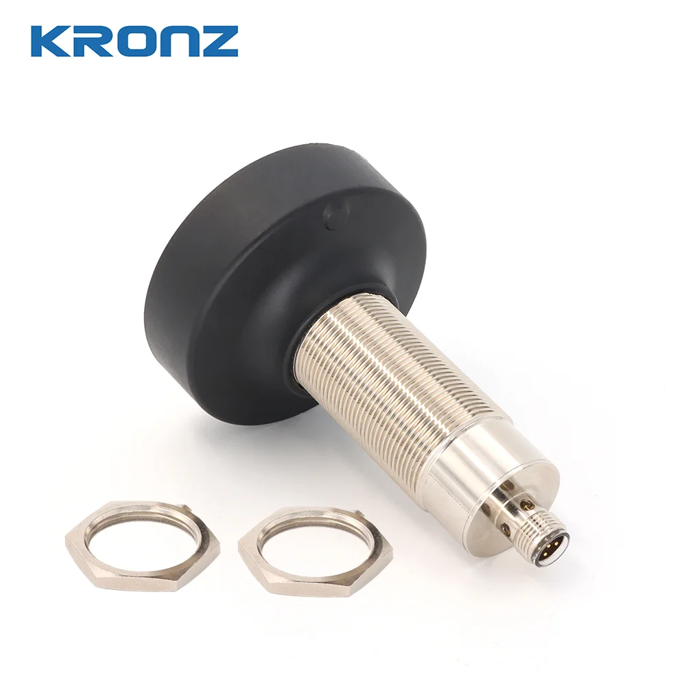 KRONZ M30 Ultrasonic Sensor NPN 350-6000mm Long Range Detection IP67 Industrial Distance Measuring Sensor for Level & Position
