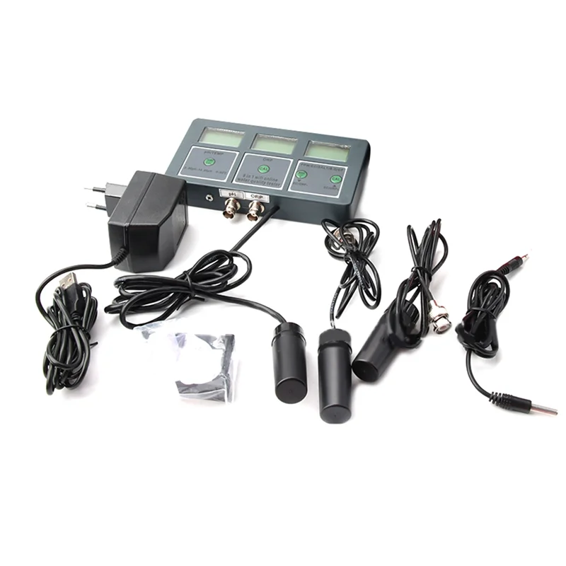 

A43M Tuya Wifi Water Quality Detector S.G/PH/EC/ORP/TDS/CF/SALT/TEMP Measuring Analyzer Water Monitor EU Plug