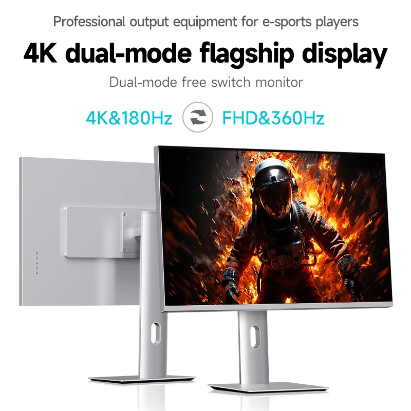 

27" 4K UHD 180Hz Monitor | 1080p 360Hz Mode | 96% DCI-P3 | For Apple Mac | Adobe RGB 93% | All-in-One with Alloy Body