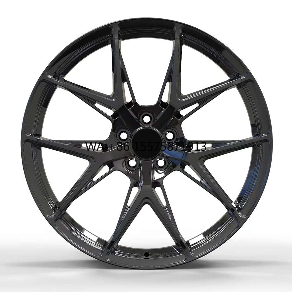 

New Forged 5-Spoke Gloss Black Aluminum Alloy Wheels 16-24 Inch 5x112/120/130 PCD 40mm for SUV Vehicles