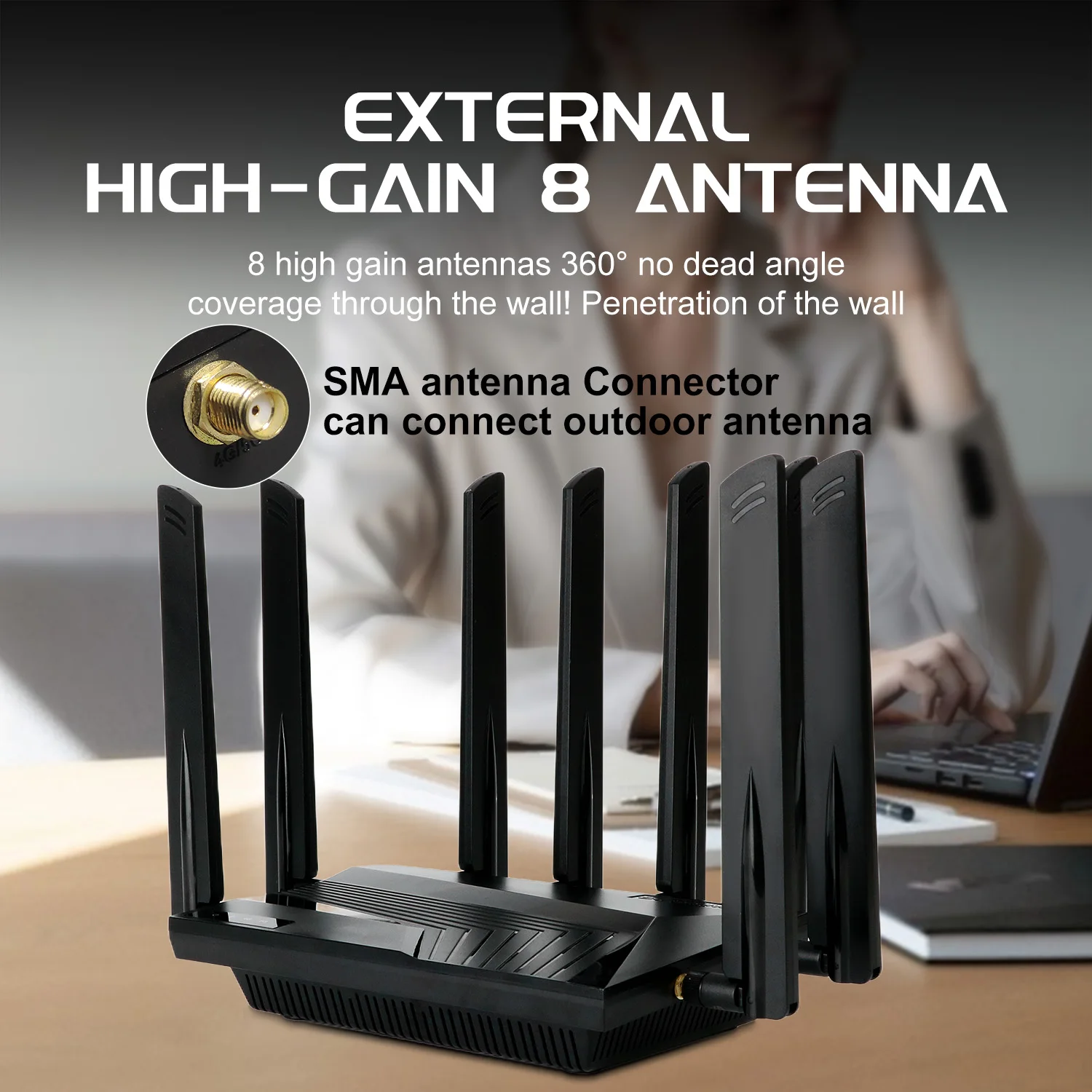 SE06 Pro Home 5G LTE Router AX3000 WiFi 6 High-speed Internet Dual SIM  Mesh IMEI Change with Sim  Slot
