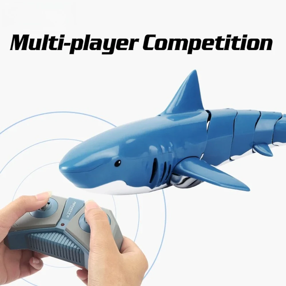 Best-selling 2.4G Remote Control Realistic Electric Shark Boat Model Swaying Fish Swimming New Toy Birthday Gift view 4