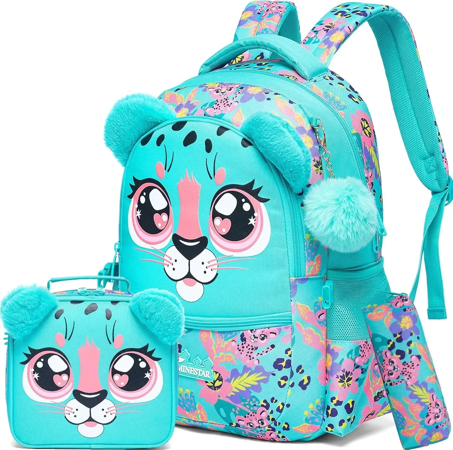 kokocat-3-pieces-ensemble-de-sac-a-dos-d'ecole-avec-sac-a-dejeuner-mignon-sac-a-livres-elementaire-combo-pour-enfants-leger-durable-cadeau-de-rentree-scolaire