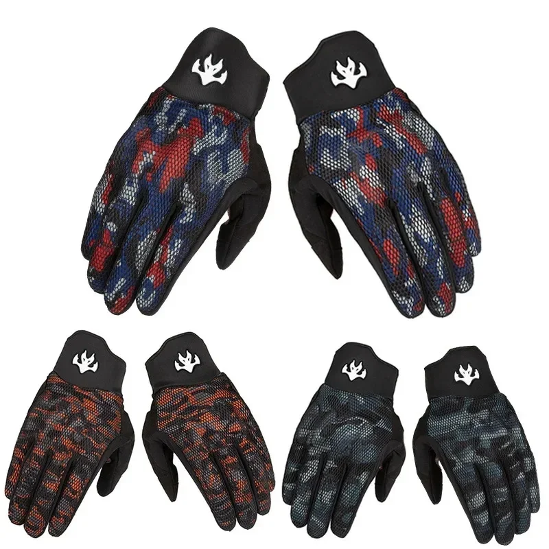 Durable Anti Drop Full Finger KAHOSE Men Moto Gloves Breathable Shock Absorb Protective Motocross MTB Bicycle Racing Sports Gear