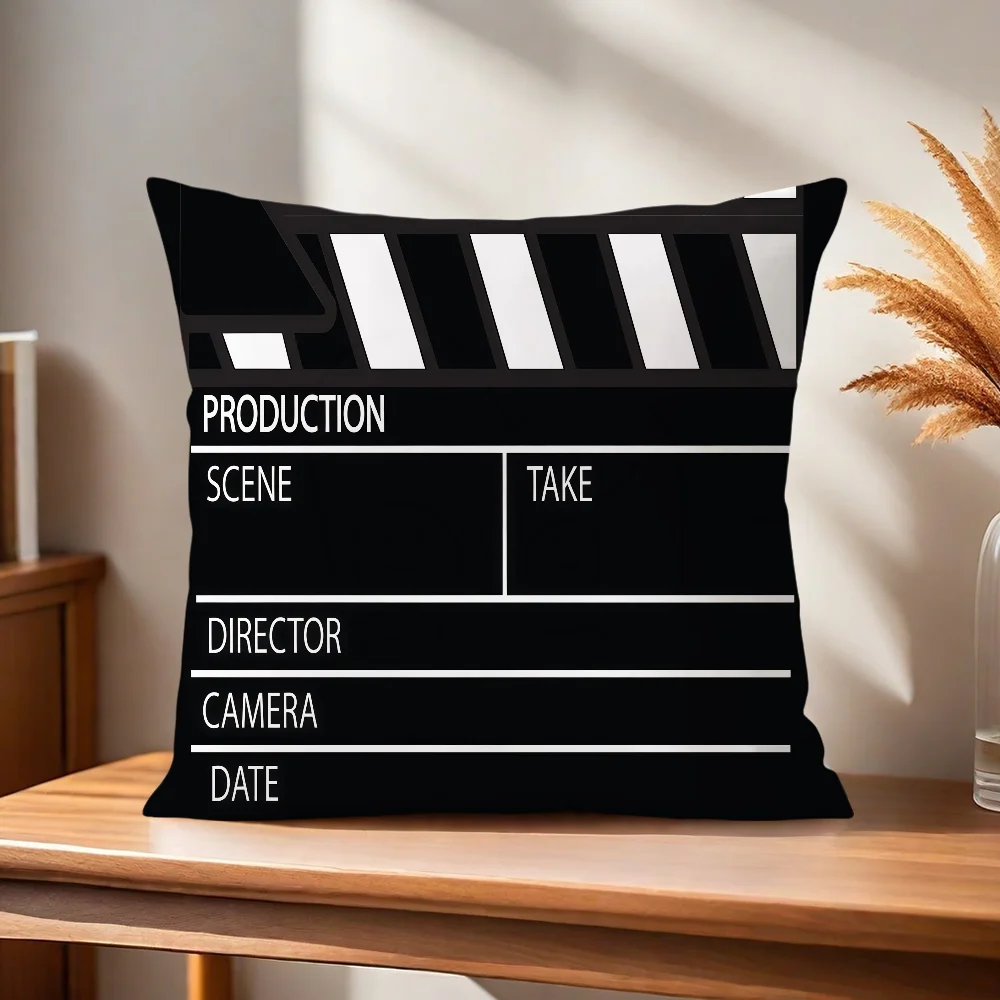 Film A Filmklappbrett-Kissenbezug Kissenhülle für Zuhause, Sofa, Wohnzimmer, Büro, Café, Auto – Detail 4