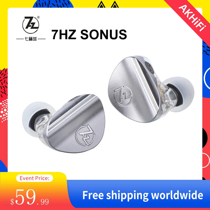 7HZ Sonus 1DD+1BA Hybrid IEM HiFi In-ear Earphones with Detachable High-end Silver-plated OCC Cable for Audiophile Musician