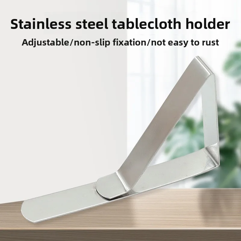 

Triangular Elastic Stainless Steel Picnic Tablecloth Clips - Anti-Slip, Adjustable, Outdoor Use