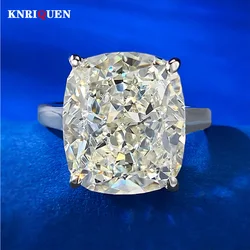 Original Ice Cut 6ct 12*14mm White G High Carbon Diamond Rings for Women 925 Sterling Silver Engagement Ring Party Fine Jewelry