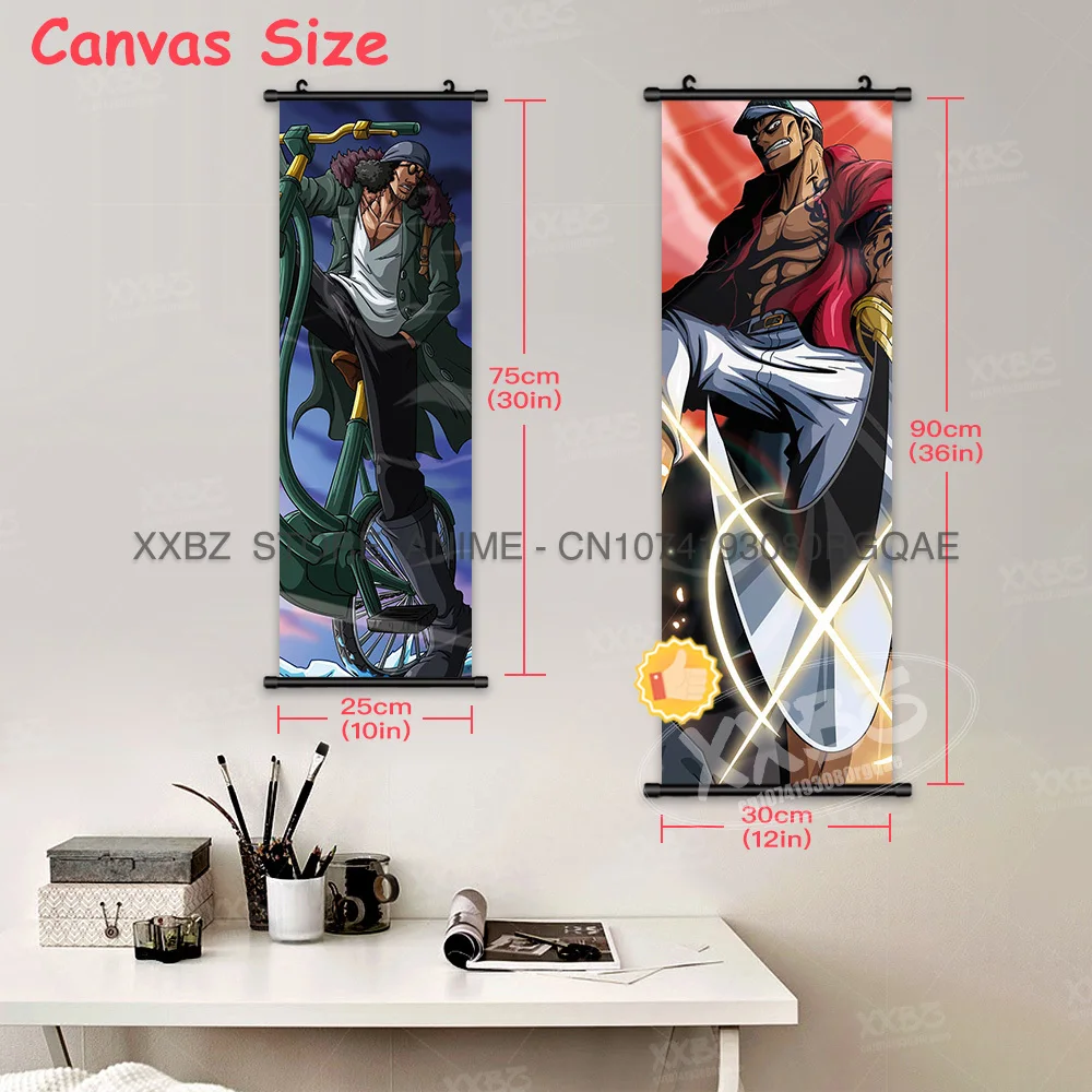 ONE PIECE Scrolls Bilder Sabo Wandkunst Kid Pirates Anime Poster Nico Robin Hängende Malerei Trafalgar D.Water Law Home Decor – Detail 5