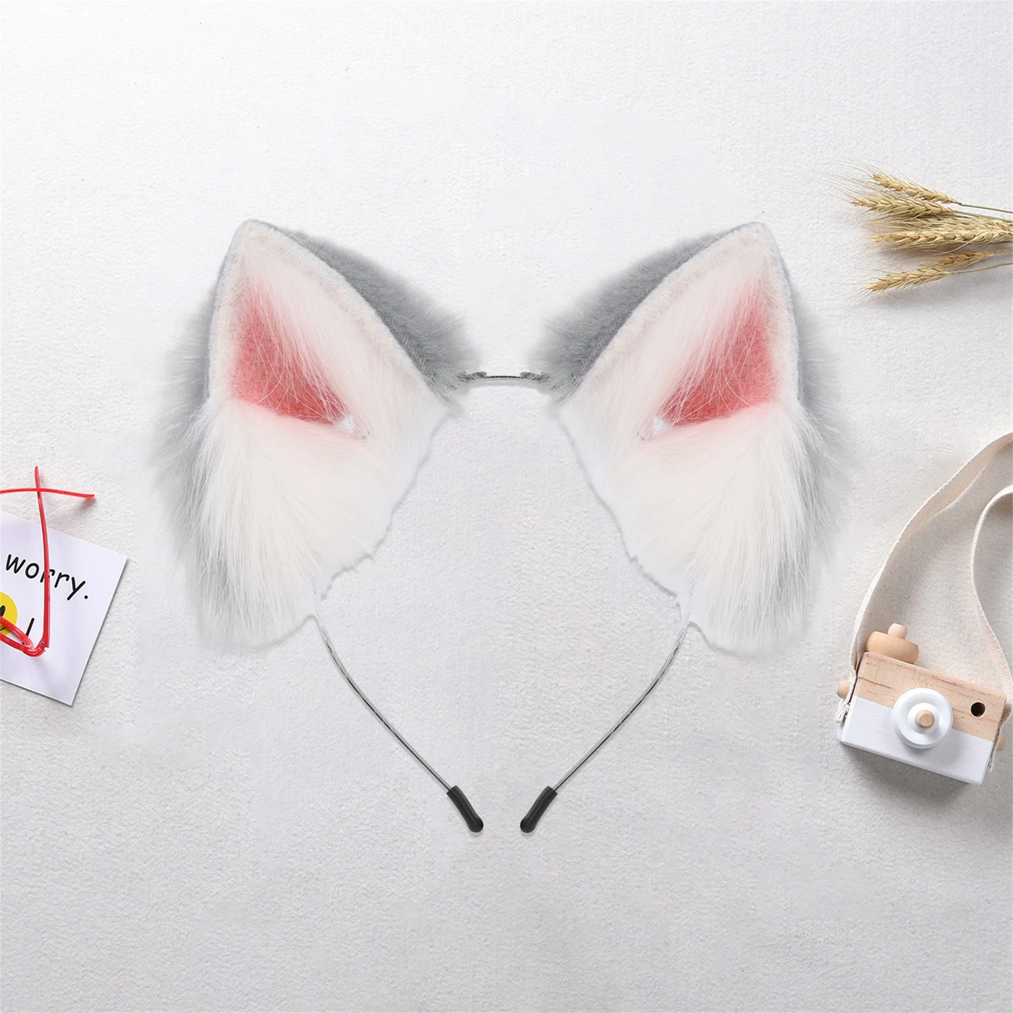 Leuke Kat Oren Hoofdband Pluche Dierenoren Haar Hoepel Party Hoofddeksel Kostuum voor Kinderen Volwassenen Halloween Dress Up