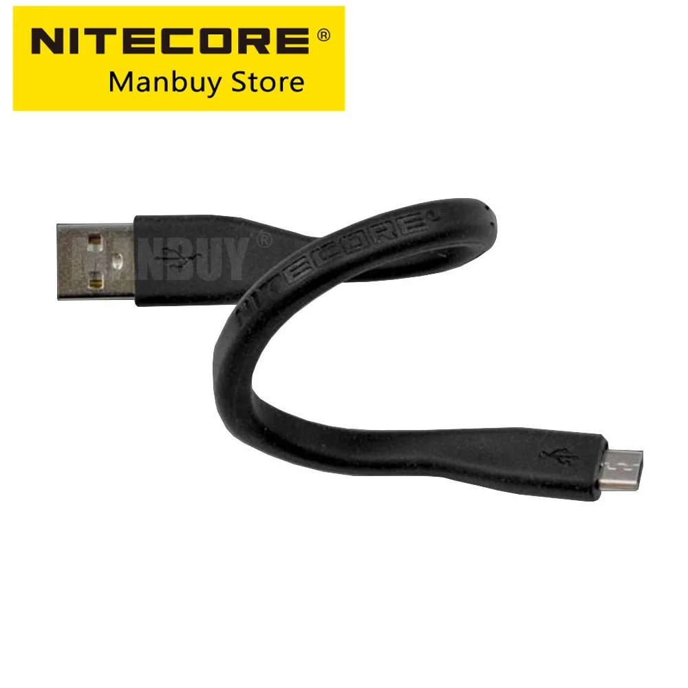 2024 NITECORE Type C Flexible/ micro USB Stand Charging Cable For TIPSE TINI2 MH12V2 MH10V2 MH10S MH12S Flashlight NU35 Headlamp