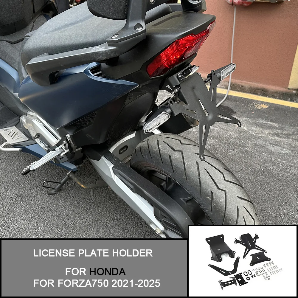Image of Für HONDA Für Forza 750 Für Forza 750 2021 2022 2023 2024 2025 Motorrad Zubehör Kennzeichen Unterstützung Kotflügel Hinten halterung