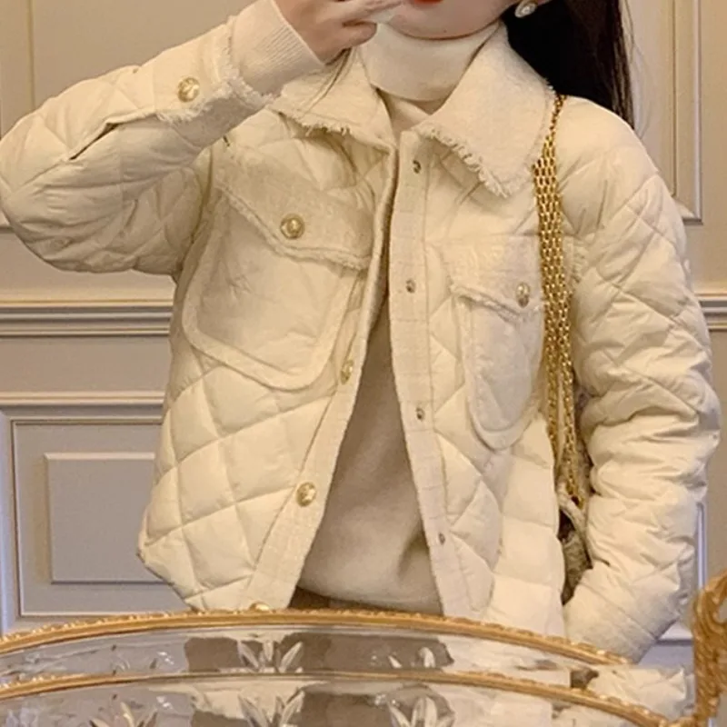 

Quilted Cotton down Jaet Women's ort Sle Faion Design High-End Sensation Small ence Outerwear Autumn Winter New A...