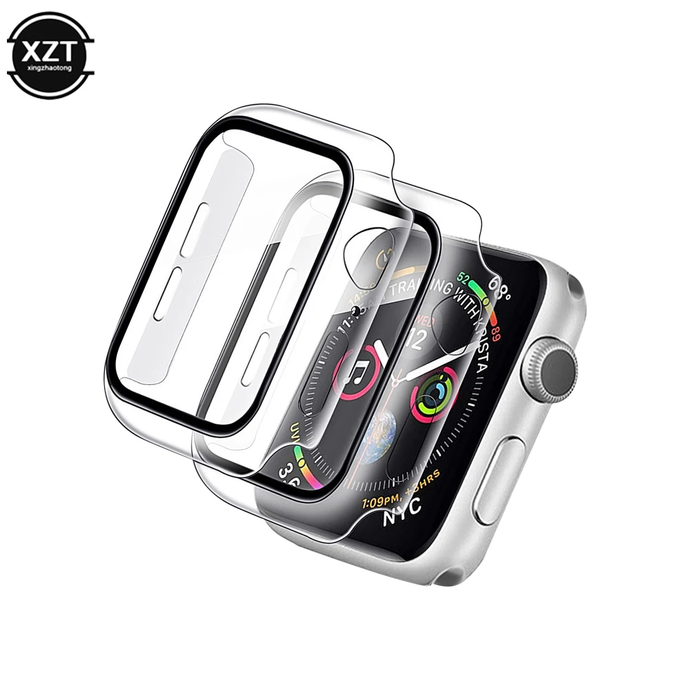 Case+Tempered Film for Apple Watch All Inclusive Frosted 6th Generation Watch Case 45mm 44mm 42mm 41mm 40mm 38mm for iWatch