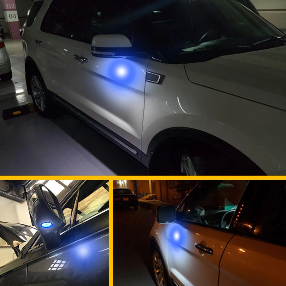 2X LED Pathway Lighting CANBUS Under Side Mirror Puddle Light for Ford Edge Ranger Mondeo Fusion Flex Explorer Taurus Expedition view 2