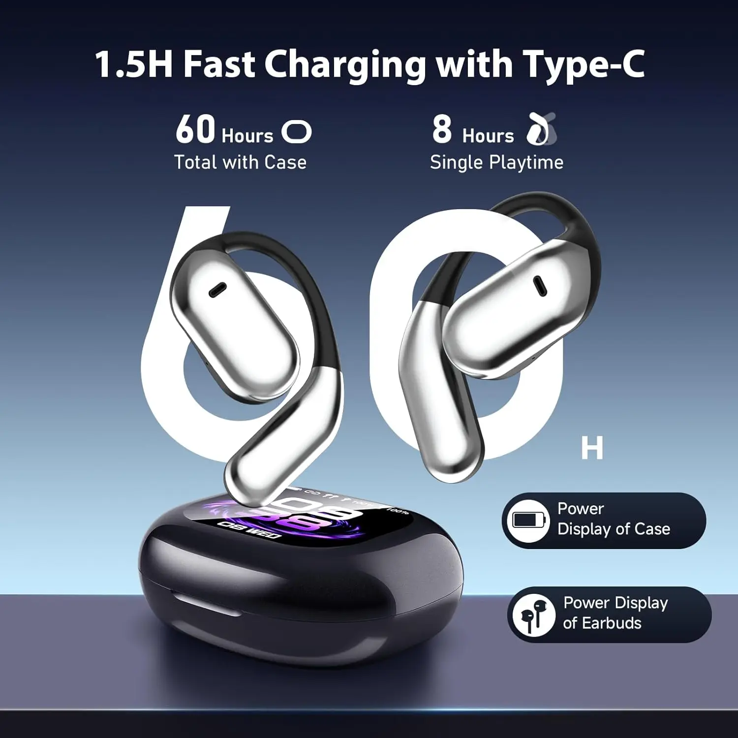 سماعات أذن للترجمة بالذكاء الاصطناعي في الوقت الحقيقي، 169 لغة و8 أوضاع غير متصلة بالإنترنت، سماعات أذن مترجم لغة وقت اللعب 60 ساعة، #5