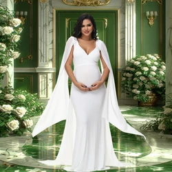 Maternity Dresses Photoshoot Women's Floating Sleeves Shawl Trailing Robe For Baby Shower Pregnancy Photo Shooting Gown