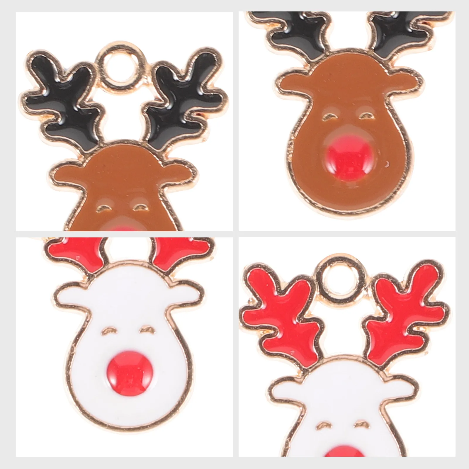 

20Pcs Christmas Pendant Charms Elk Design Alloy DIY Jewelry Making Kit for Necklace Bracelet Dangle Keyring Phone Decor Gift