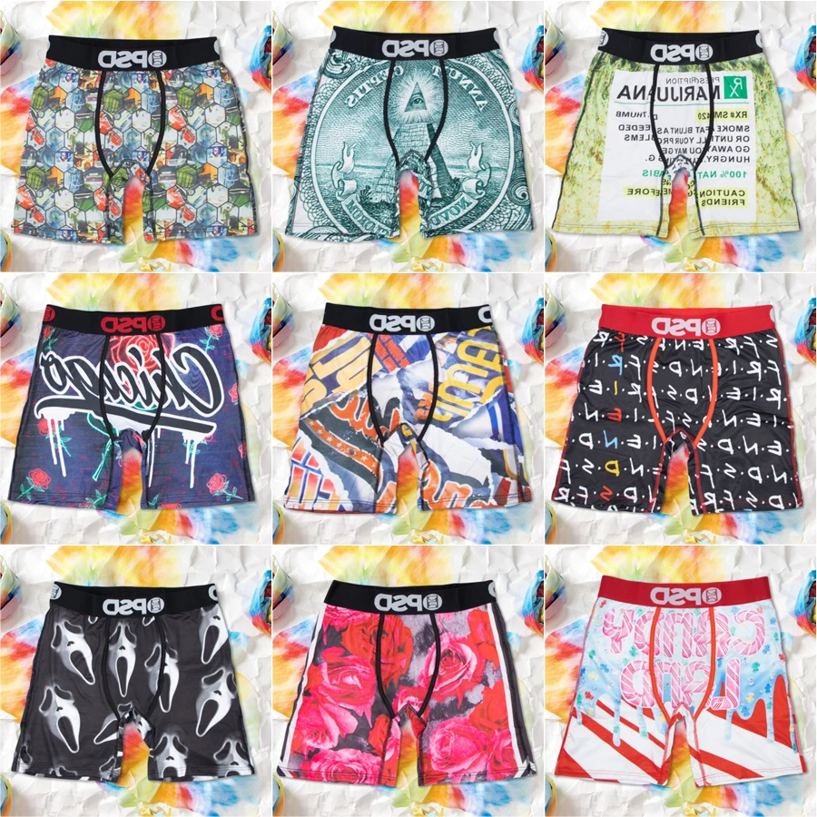 Sexy Men Boxer Underwear Breathable Mens Boxershorts Men\'s Panties Underpants Plus Size Fashion Printed Man Boxers Briefs Trunks