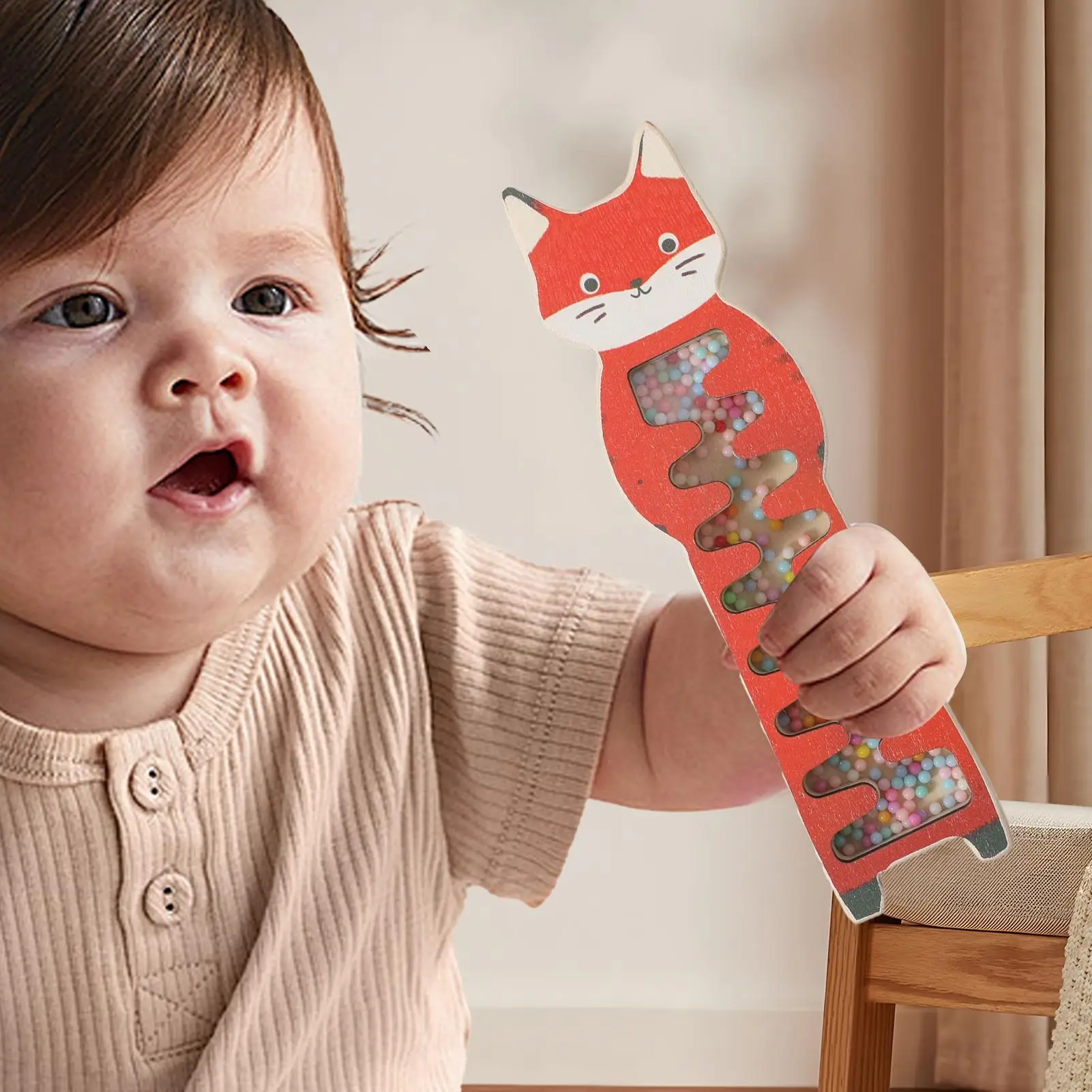 1Pc Rainmaker Musical Toy, Rain Stick Bell Hand Shaking Toy Montessori Sensory Toy Educational Baby Instrument Toy