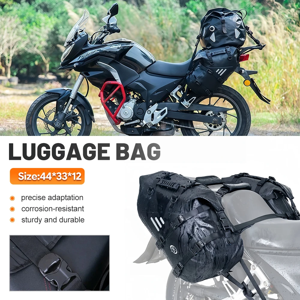 Motorcycle Saddle Bags 12L 18L 25L Waterproof TPU Side Luggage Bag Universal Compact Panniers for Adventure Touring Off-Road