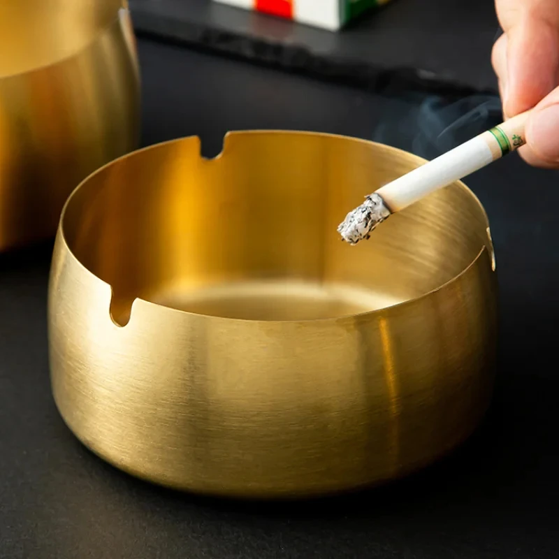 Thickened Metal Windproof Anti-fall Deepened Ashtray Cigarette Hotel Restaurant Internet Cafe Home Creative Ashtray Smoke Cup