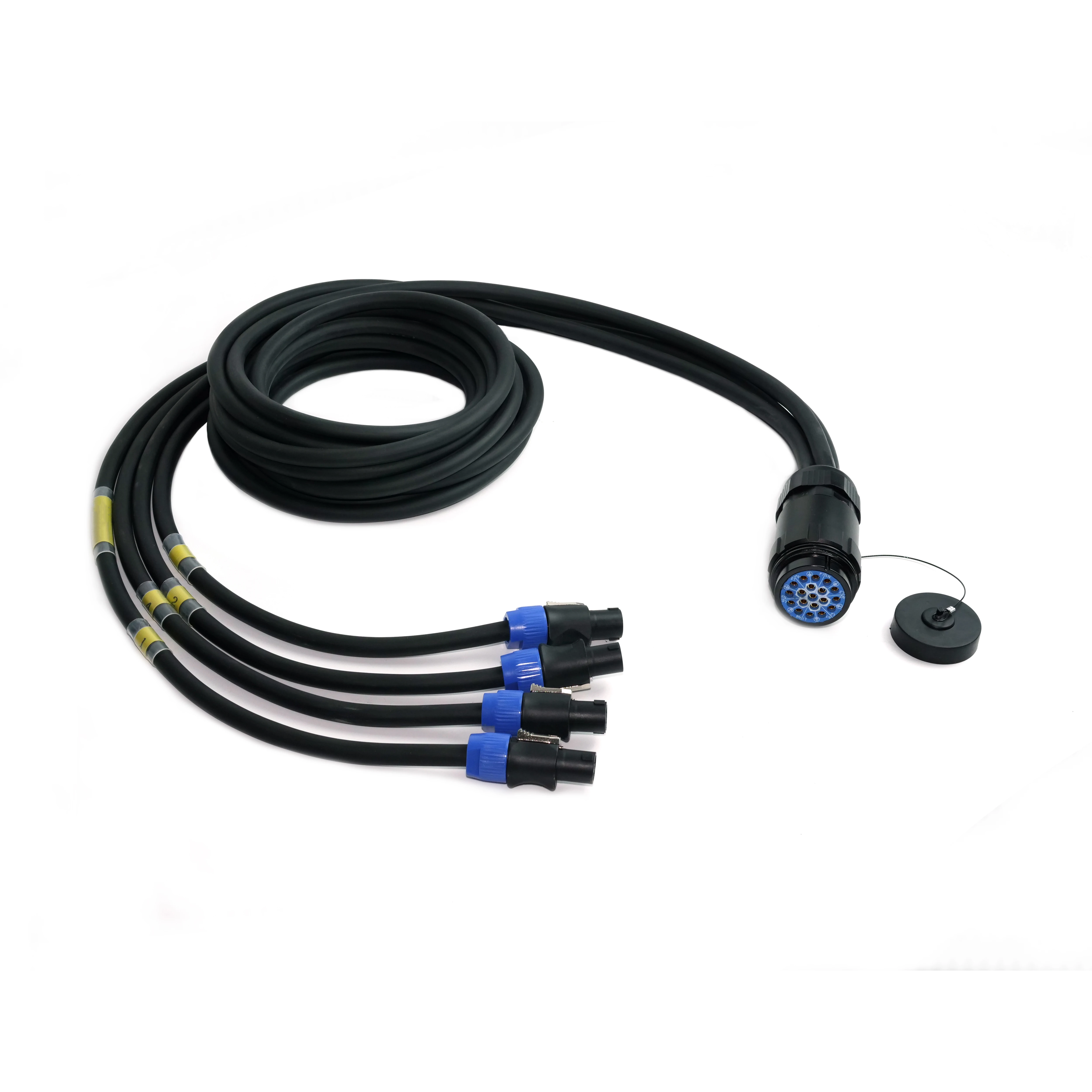 Power/Audio Socapex 19Pin Converting to Quad Speakon NL4 Adapting Cable for Stage Performance