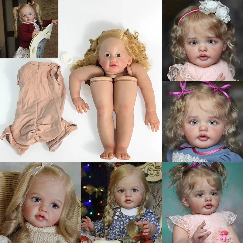 

24inch Betty Already Painted Kits Reborn Doll Finished Size Very Lifelike Baby with Cloth body and Hand Root Hair