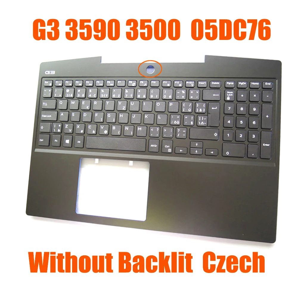

Czech CZ Black Laptop Palmrest For DELL For G3 3590 3500 0P0NG7 P0NG7 0MDY75 MDY75 05DC76 5DC76 0DJYKX DJYKX Without Backlit