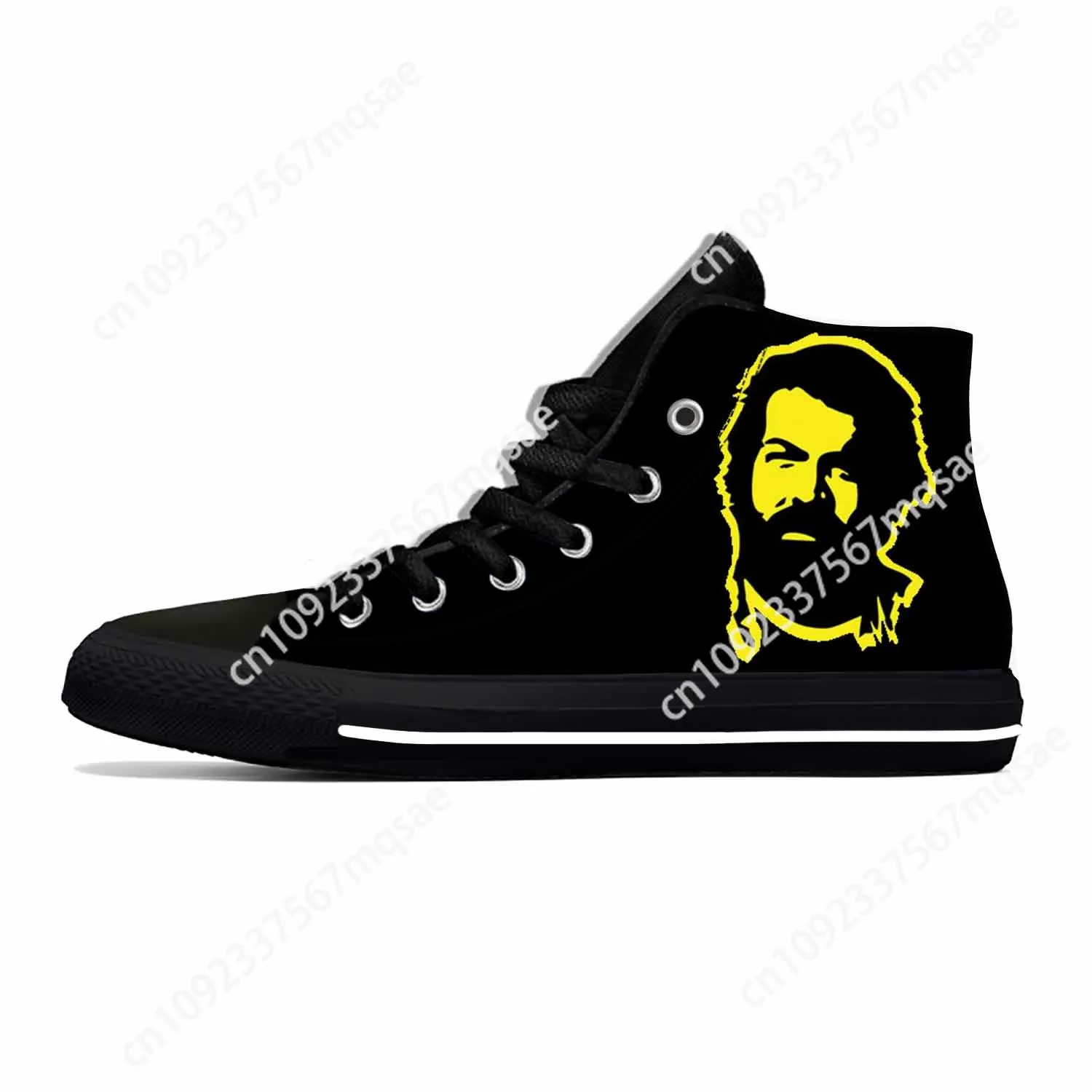 

Hot Anime Cartoon Manga Movie Actor Bud Spencer Casual Cloth Shoes High Top Lightweight Men Women Sneakers High Top Board Shoes